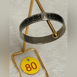 Coach Elegant Silver and Black Bracelet